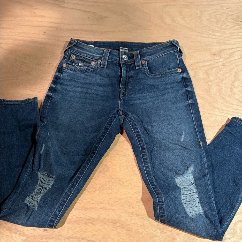 True Religion Women's Dark Blue Skinny Jeans - Picture 2 of 4